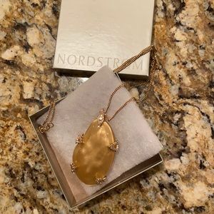 Women’s Alexis Bittar Long Gold Pendant Necklace